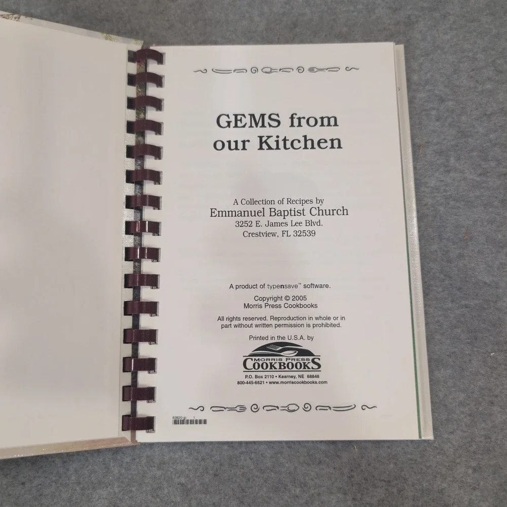 Gems from Our Kitchen Emmanuel Baptist Church Crestview FL Cookbook 2005 Spiral - Picture 2 of 2